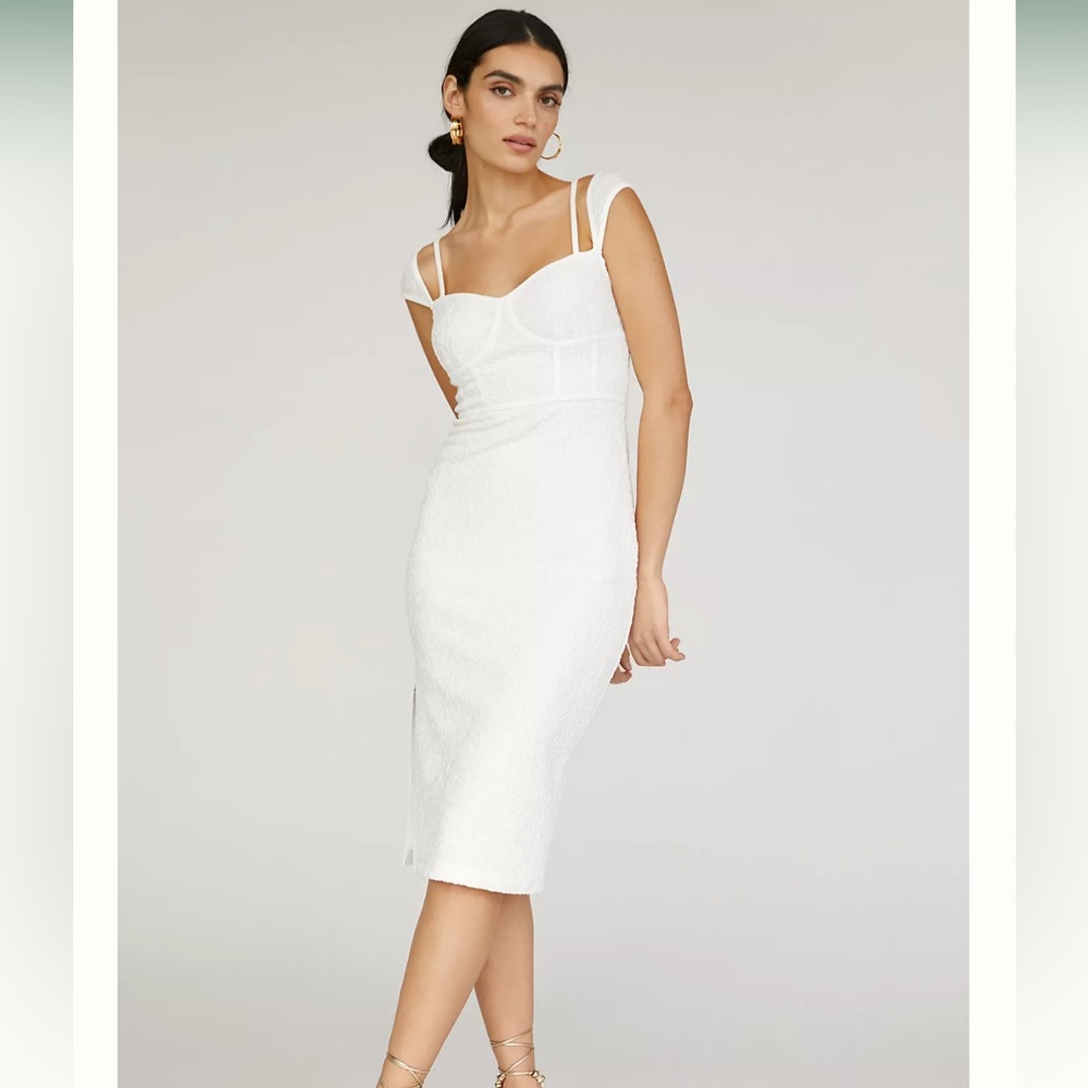 Anthropologie White MIDI Dress